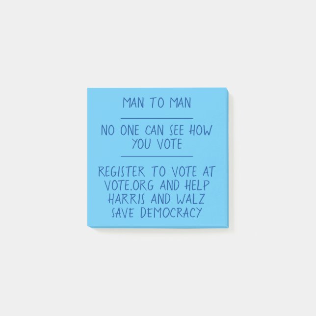 Röstanteckningar för man post-it block (Framsida)