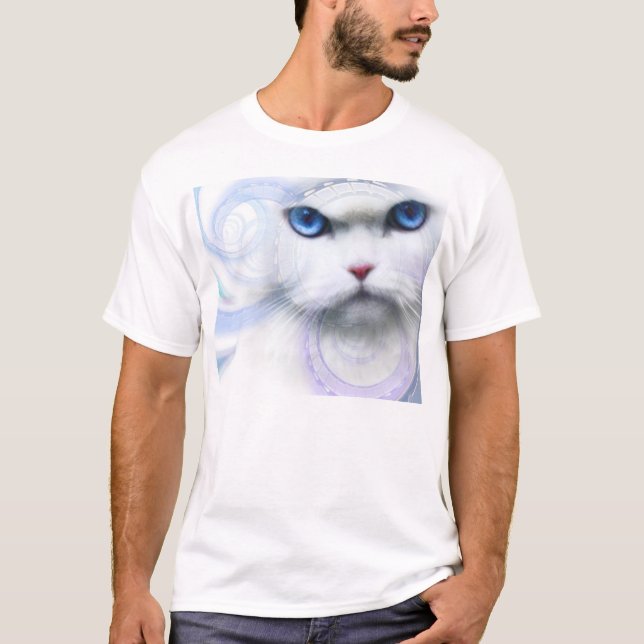 röstar den kalla blått synade katten 2016 tee shirt (Framsida)