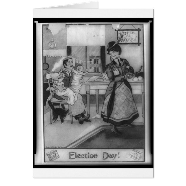 Röstar för kvinnor! hälsningskort (Framsidan)