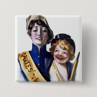 Röstar för kvinnor - kvinna Rösträtt, 1915 Knapp