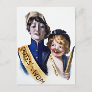 Röstar för kvinnor - kvinna Rösträtt, 1915 Vykort