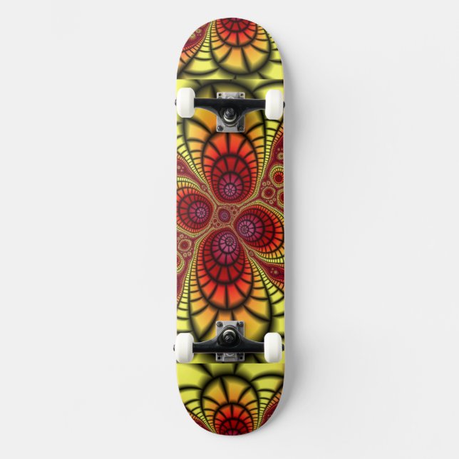 Rostar guld- Grunge för Digital designkonst Skateboard Bräda 21,5 Cm (Framsida)
