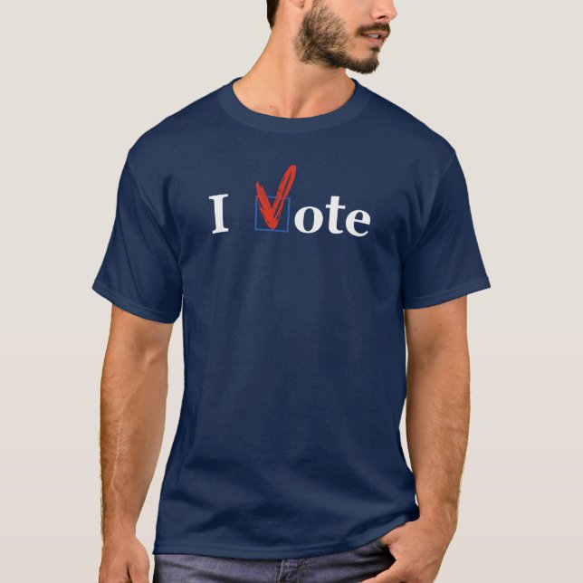 "Röstar jag" T-tröja som är tillgänglig i flera Tee Shirt (Framsida)