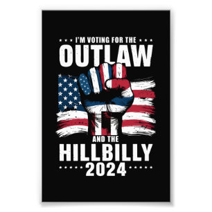 Röstar på Outlaw och Hillbilly 2024 USA Fototryck