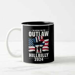 Röstar på Outlaw och Hillbilly 2024 USA Två-Tonad Mugg