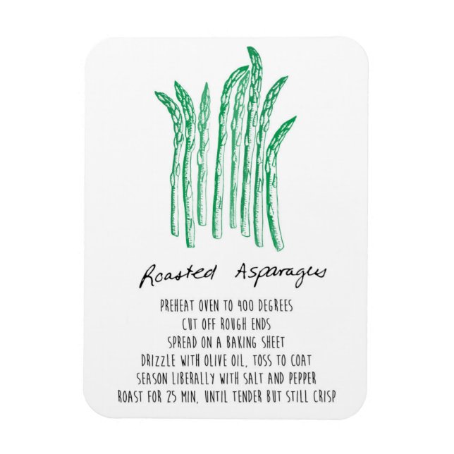 Rostat Asparagus Recipe Magnet (Vertikal)
