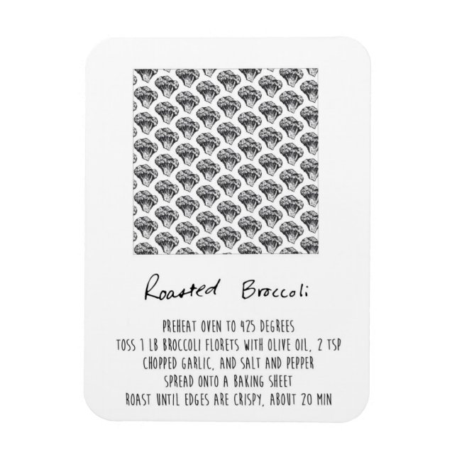 Rostat Broccoli Recipe Magnet (Vertikal)