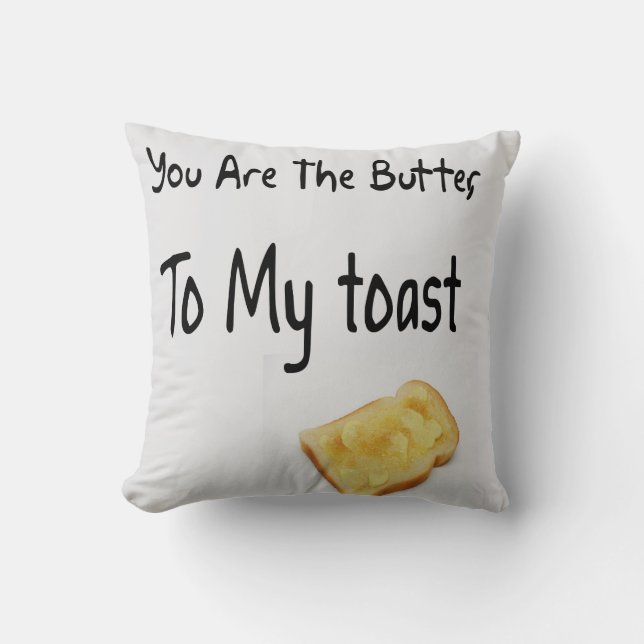 Rostat bröd, kärlekord kudde (Framsida)