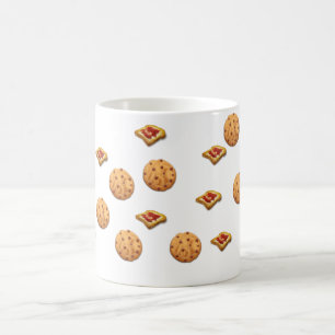 Rostat bröd och kakor kaffemugg