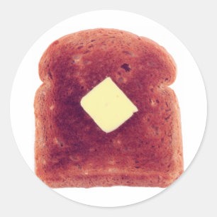 Rostat bröd! runt klistermärke