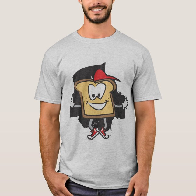 rostat bröd tee shirt (Framsida)