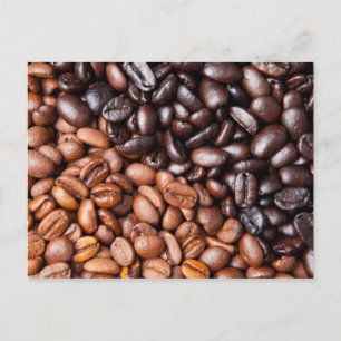 Rostat kaffe- och kaffebönor för lätt och Mörk Anp Vykort