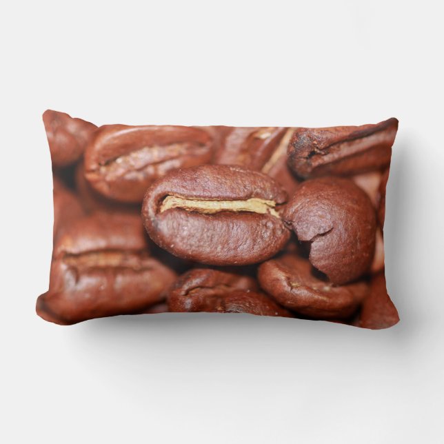 Rostat kaffebönor lumbarkudde (Framsida)