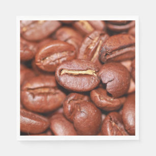 Rostat kaffebönor pappersservett