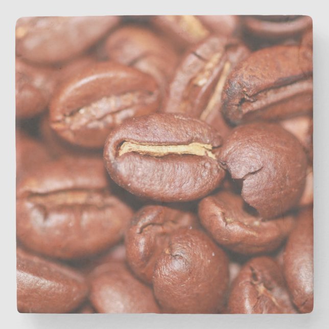Rostat kaffebönor stenunderlägg (Framsidan)
