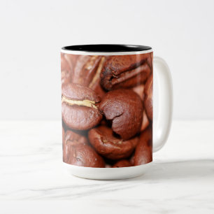 Rostat kaffebönor Två-Tonad mugg