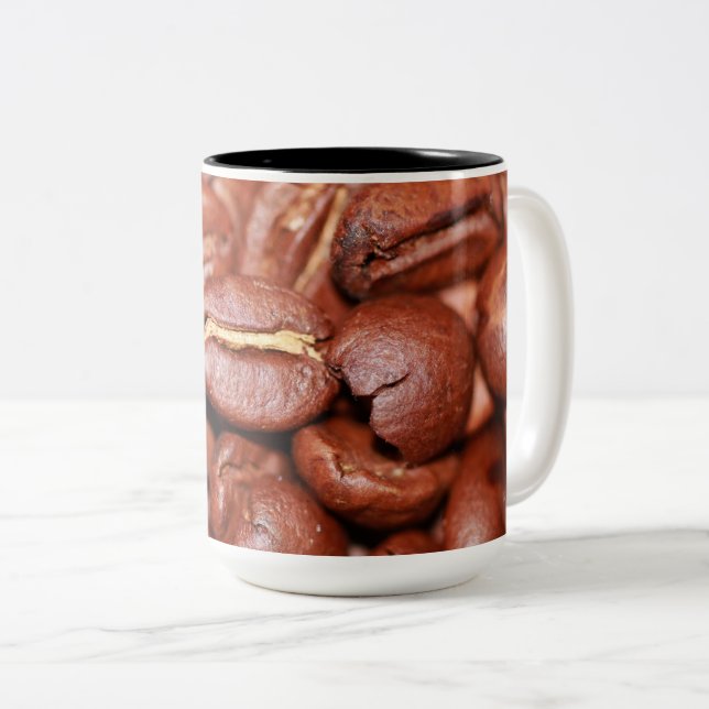 Rostat kaffebönor Två-Tonad mugg (Framsida höger)