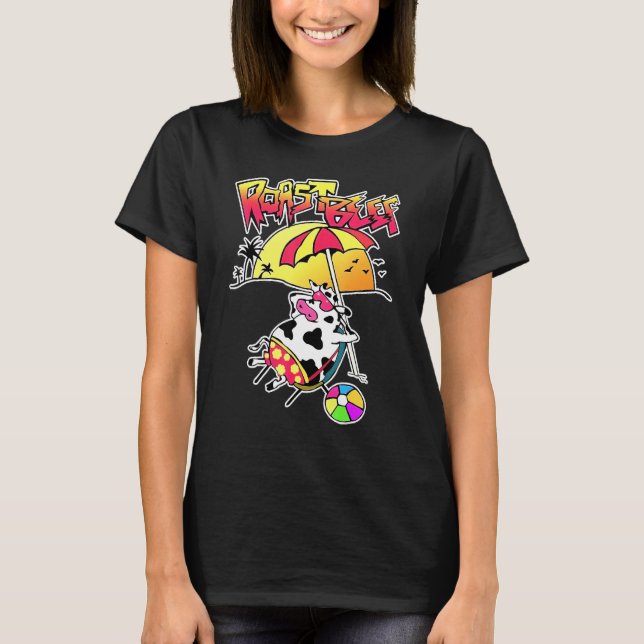 Rostbiff Strand Grejer Solbadande Ko T Shirt (Framsida)