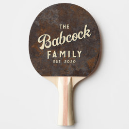 Rostblad Retro Familjenamn & Årtal Pingisracket