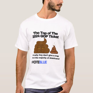 Röstblått 2024: Antitrumpejobb Emoji Design T Shirt