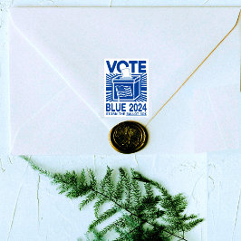Röstblått 2024 Ballot Box USA: s presidentval Självfärgande Stämpel