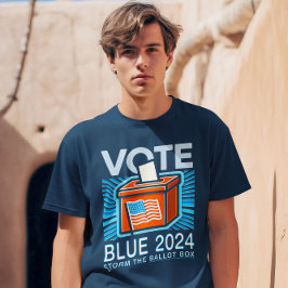 Röstblått 2024 Ballot Box USA: s presidentval T Shirt