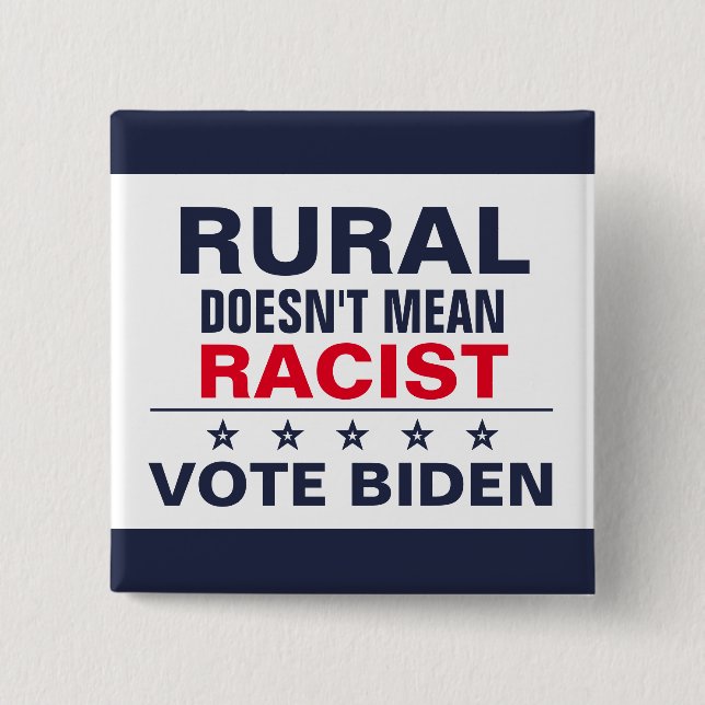 Röstblått 2024 för antirasism på landsbygden knapp (Framsida)