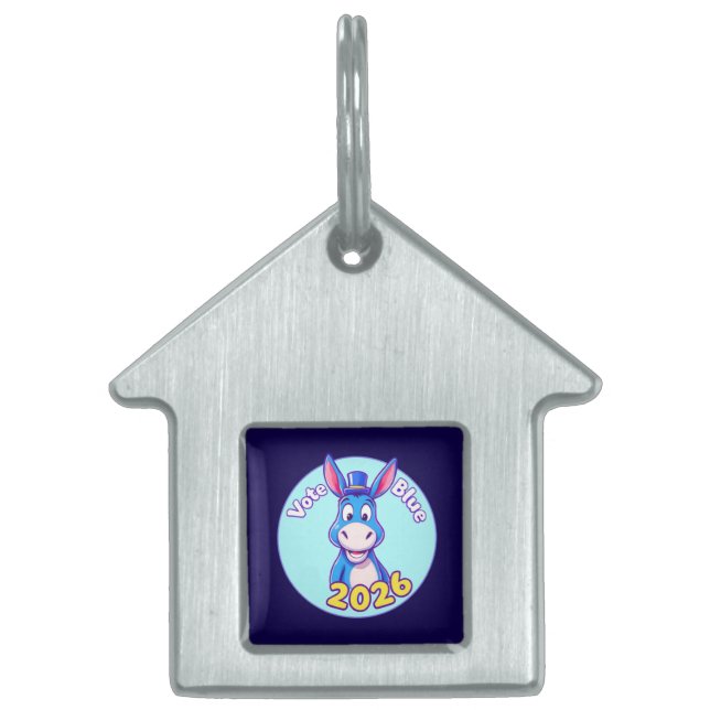 Röstblått 2026 ID-bricka husdjur (Framsidan)