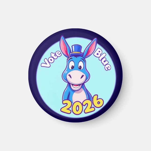 Röstblått 2026 magnet (Framsidan)