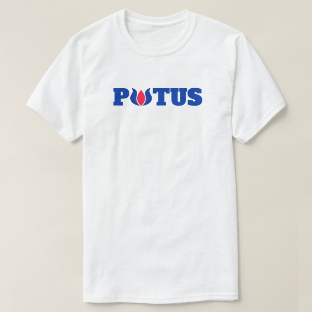 Röstblått Lotus för POTUS Harris T-Shirt (Design framsida)