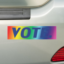 Röstblått pride - regnbåge färg Bumper Sticker Bildekal