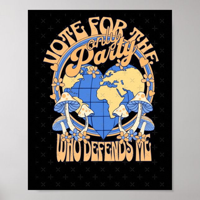 Röstblått val för jordklotet poster (Framsidan)