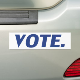 Röstblått vitt - bil Bumper Sticker Bildekal
