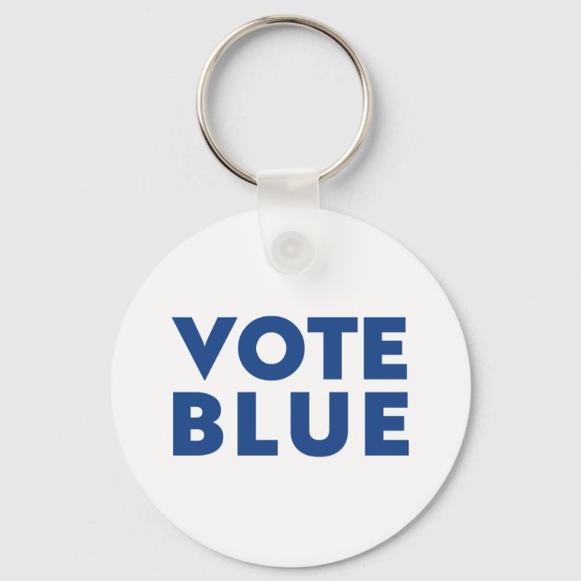 Röstblått vitt nyckelring (Framsida)