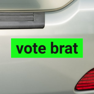 Röstbrat kamala - svart och neon-grönt bildekal