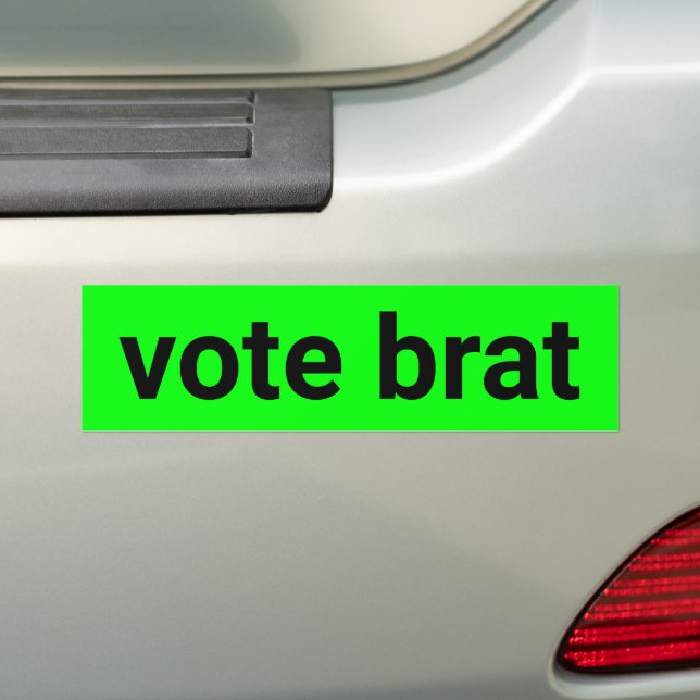 Röstbrat kamala - svart och neon-grönt bildekal (På Bil)