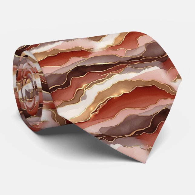 Rostbrun Guldmarmor Modern Slips (Rullad)