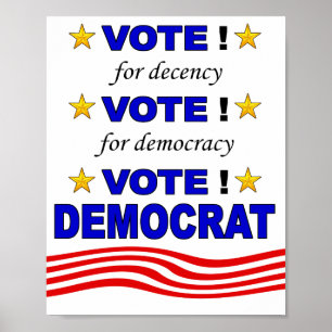 Röstdemokrat Poster