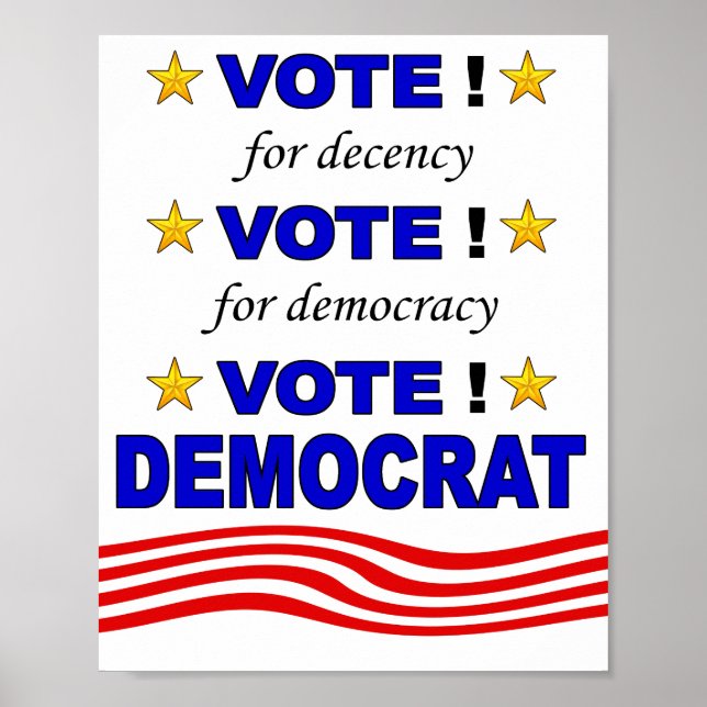 Röstdemokrat Poster (Framsidan)
