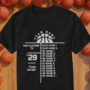 Roster Anpassningsbar Player Namn & Coach T Shirt