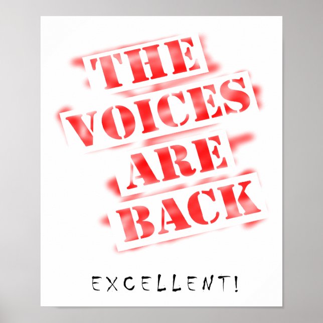 Röster är Bakåtfunna T-shirt Poster (Framsidan)