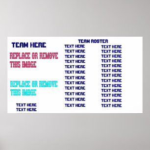 Roster för baskamallteam anpassa poster