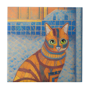 Röster från Ginger-mosaik kattunge Kakelplatta