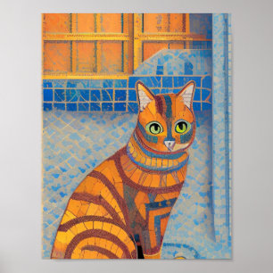 Röster från Ginger-mosaik kattunge Poster