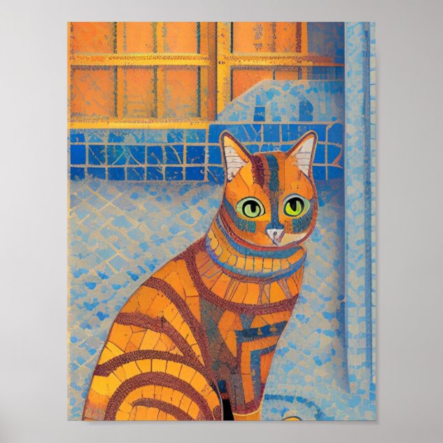 Röster från Ginger-mosaik kattunge Poster (Framsidan)