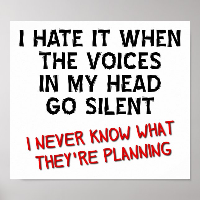 Röster i mitt huvud - Poster (Framsidan)