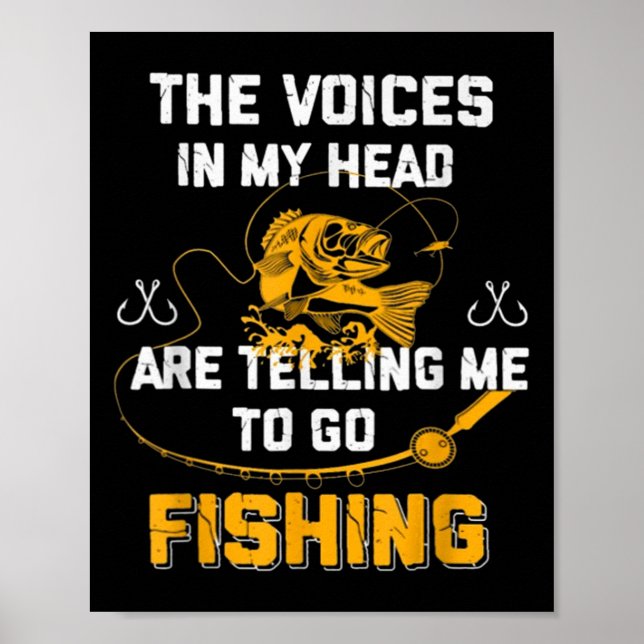 Rösterna i huvudet får mig att fiska poster (Framsidan)