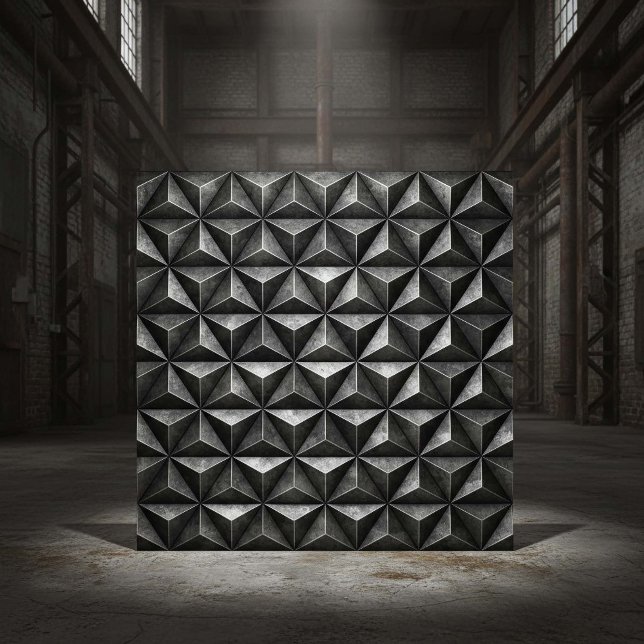 Rostfärgat stål industriell geometrisk #18 ID1227 Kakelplatta (Skapare uppladdad)