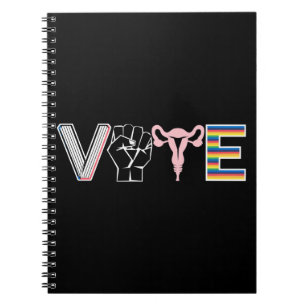 Röstförbud Bokar Reproductive Högers BLM HGBTQ Anteckningsbok