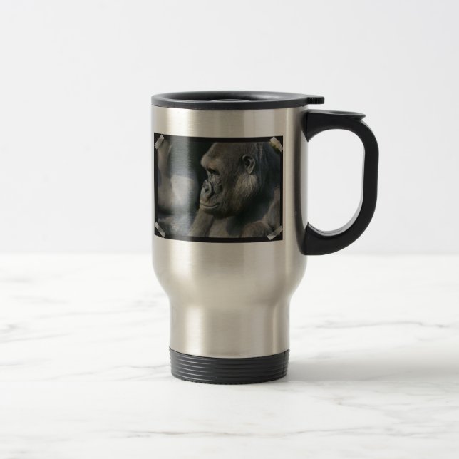 Rostfri travel mug för berggorilla resemugg (Höger)